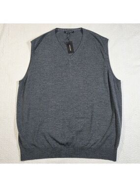 NWT Britches Gray Merino Wool Blend Classic Layering Sweater Vest